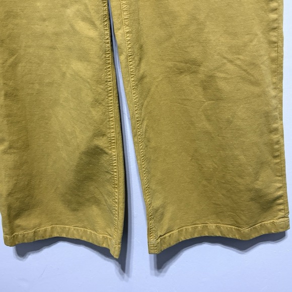 J Crew Point Sur Pants Womens 26 Mustard Yellow Stretch Wide Leg Cropped Trouser - Picture 6 of 11